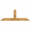 Ekena Millwork Portland Rough Sawn Timber Gable Bracket, Western Red Cedar, 72"W x 27"H x 6"D x 6"F, 9/12 Pitch GBW072X27X0606POR00RWR - alternate 1